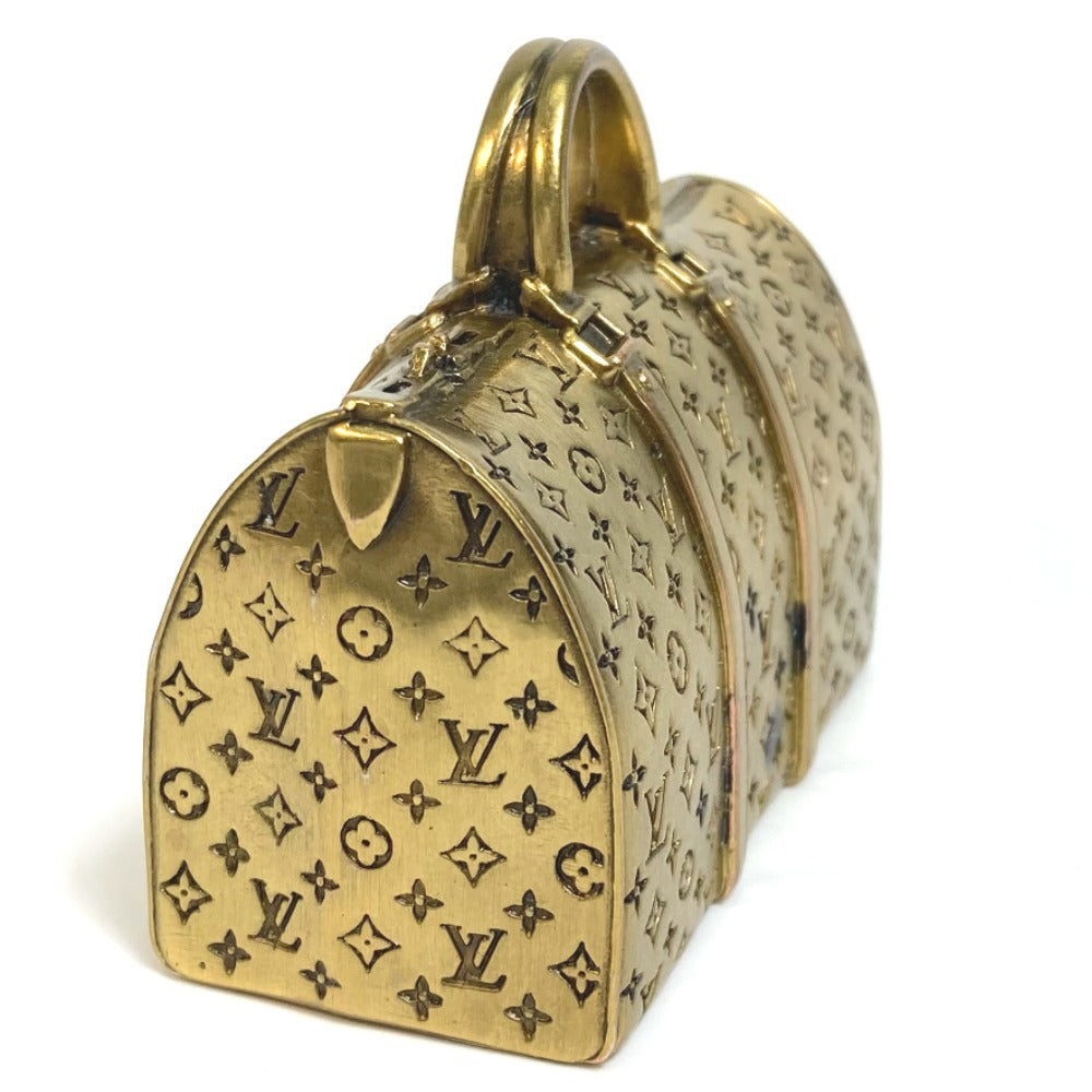Louis Vuitton Monogram Keepall Miniature Sculpture Paperweight · Solid Metal Bronze-Gold LV Desk Objet · Collectible Novelty Accessory