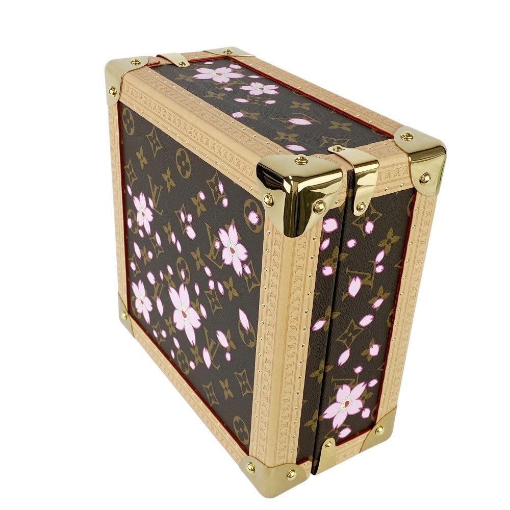 Unused Louis Vuitton Sakura Jewelry Case, Takashi Murakami Sakura Monogram Gold, M14039