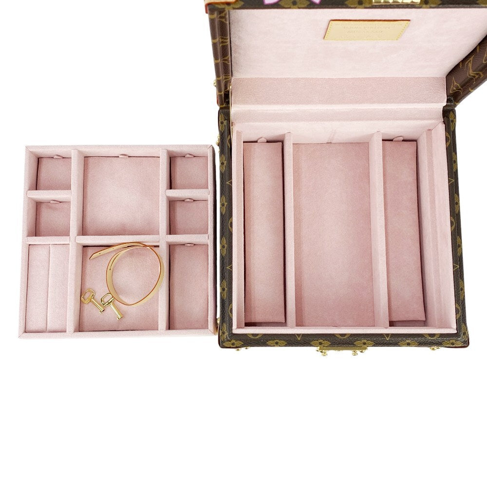 Unused Louis Vuitton Sakura Jewelry Case, Takashi Murakami Sakura Monogram Gold, M14039
