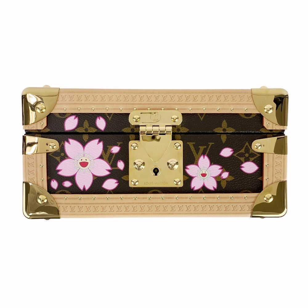 Unused Louis Vuitton Sakura Jewelry Case, Takashi Murakami Sakura Monogram Gold, M14039