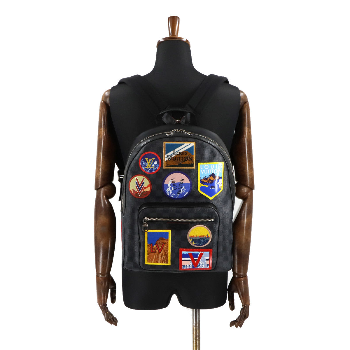 Louis Vuitton Damier Graphite Alpha Backpack N40042 – Multi Patch Exploration Edition – Graphite Canvas Men’s Collector Bag