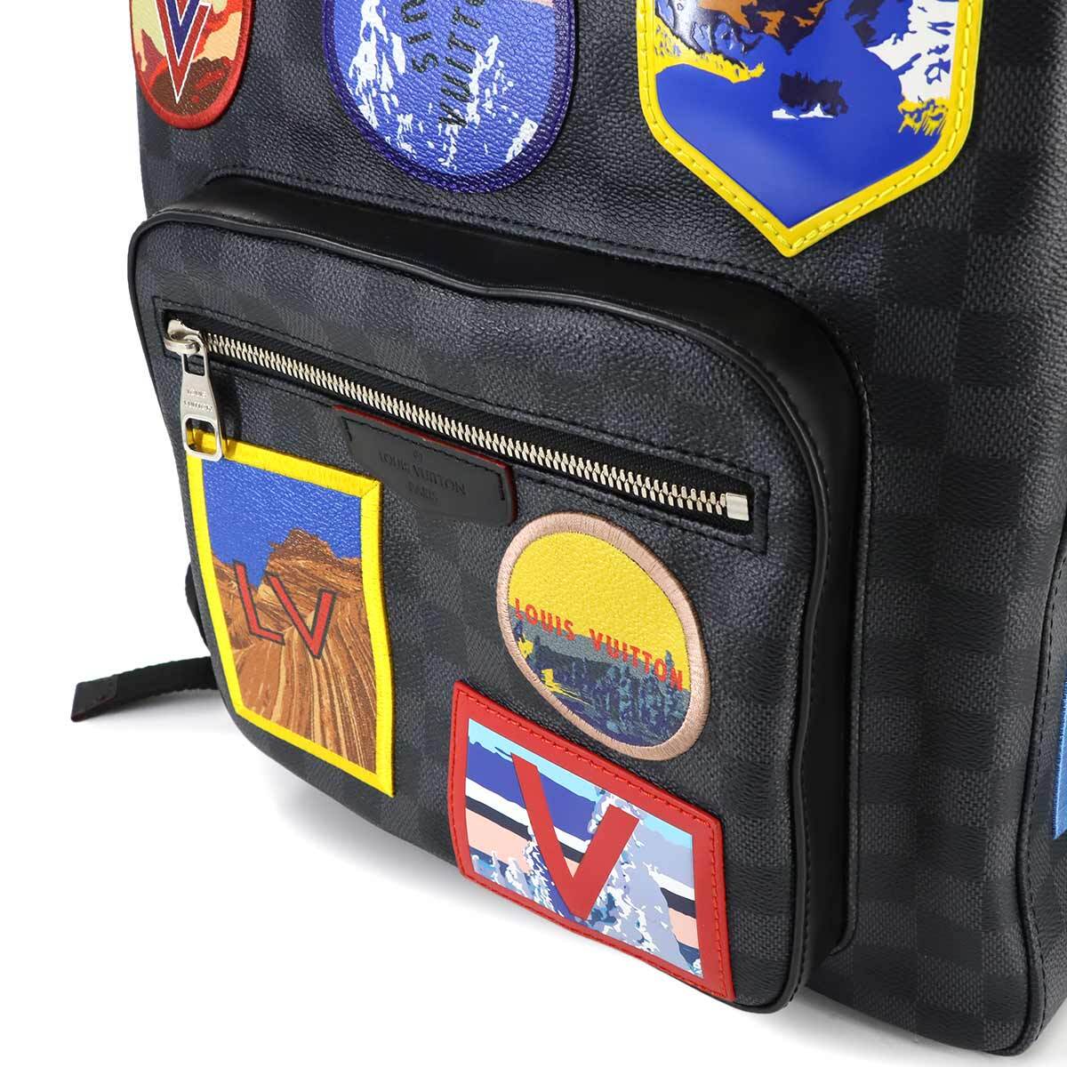 Louis Vuitton Damier Graphite Alpha Backpack N40042 – Multi Patch Exploration Edition – Graphite Canvas Men’s Collector Bag