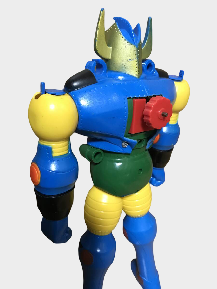 Vintage Jumbo Machinder Super Robot Soft Vinyl Figure (Jumbo Class) — Chest Lever Detached (Repairable) — Popy/Bandai-Era Display Mecha