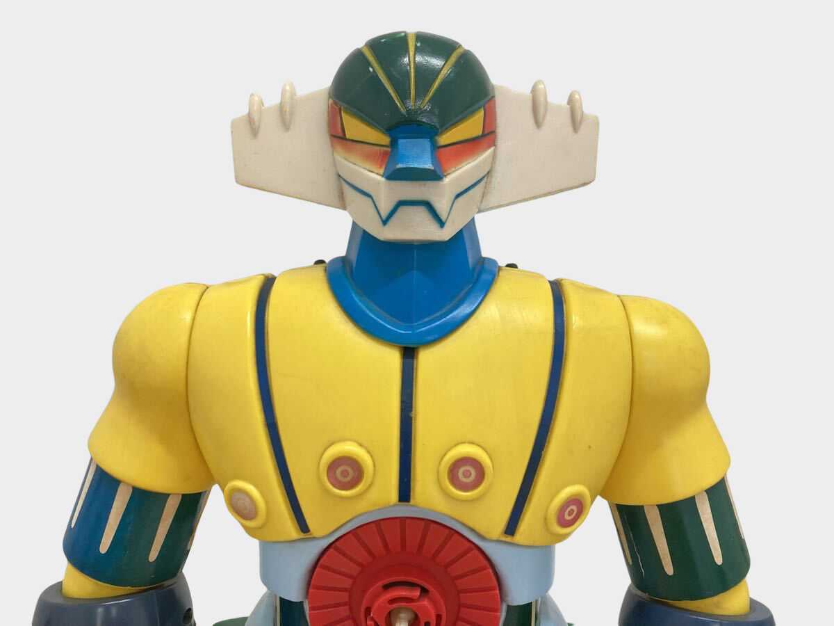Vintage Steel Jeeg Soft Vinyl Figure 65cm — Rocket Punch Working — Display Giant Jumbo Machinder — Classic Retro Mecha (Propeller Missing)