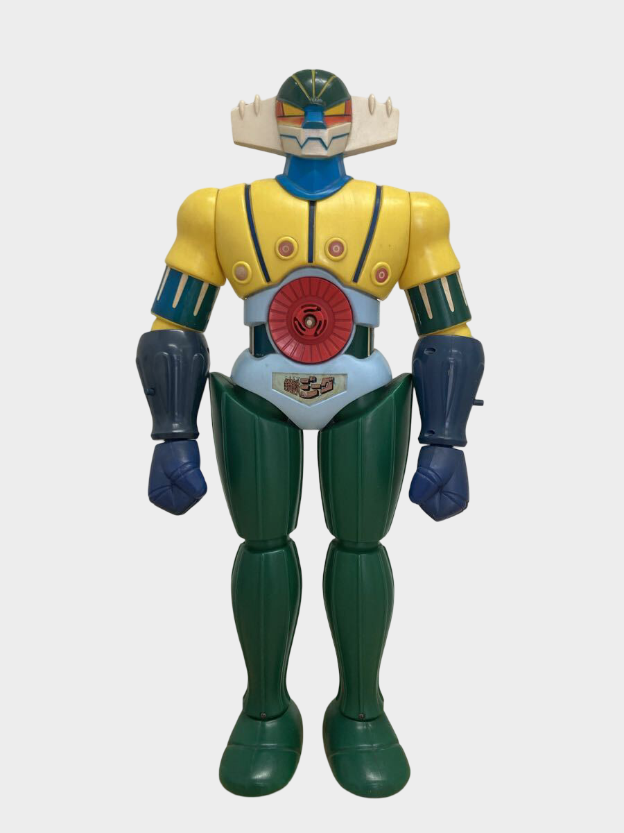 Vintage Steel Jeeg Soft Vinyl Figure 65cm — Rocket Punch Working — Display Giant Jumbo Machinder — Classic Retro Mecha (Propeller Missing)