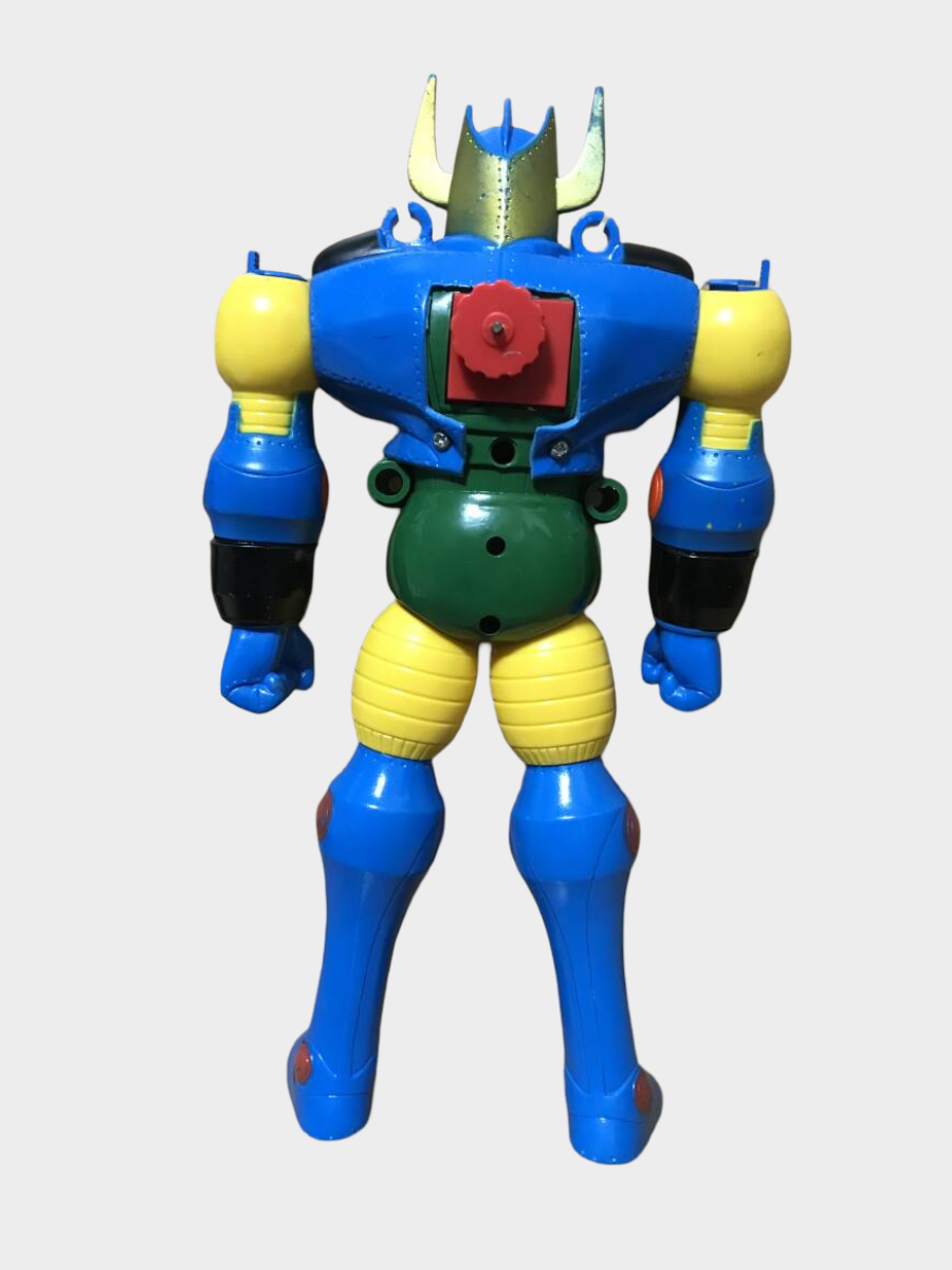 Vintage Jumbo Machinder Super Robot Soft Vinyl Figure (Jumbo Class) — Chest Lever Detached (Repairable) — Popy/Bandai-Era Display Mecha