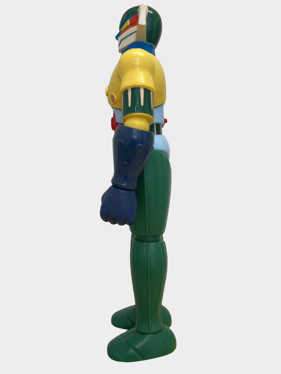 Vintage Steel Jeeg Soft Vinyl Figure 65cm — Rocket Punch Working — Display Giant Jumbo Machinder — Classic Retro Mecha (Propeller Missing)