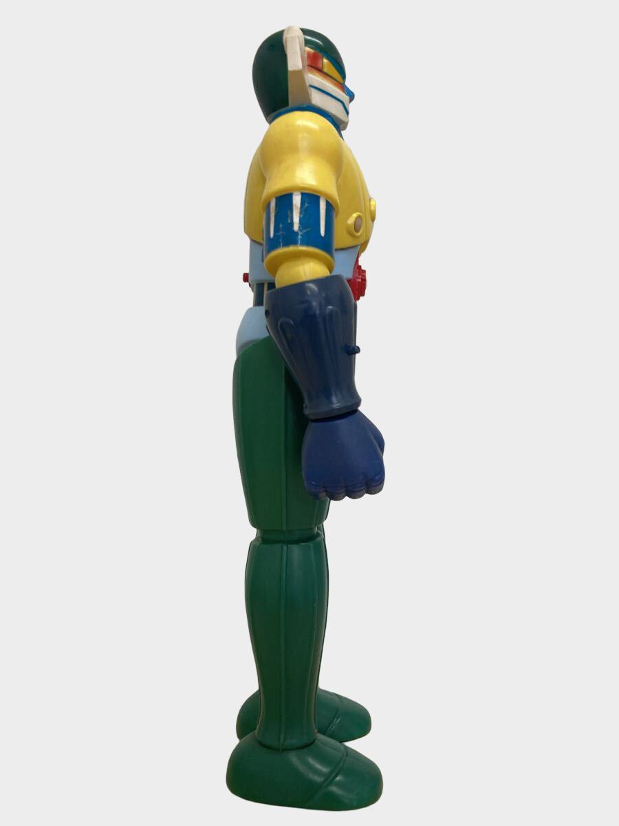 Vintage Steel Jeeg Soft Vinyl Figure 65cm — Rocket Punch Working — Display Giant Jumbo Machinder — Classic Retro Mecha (Propeller Missing)