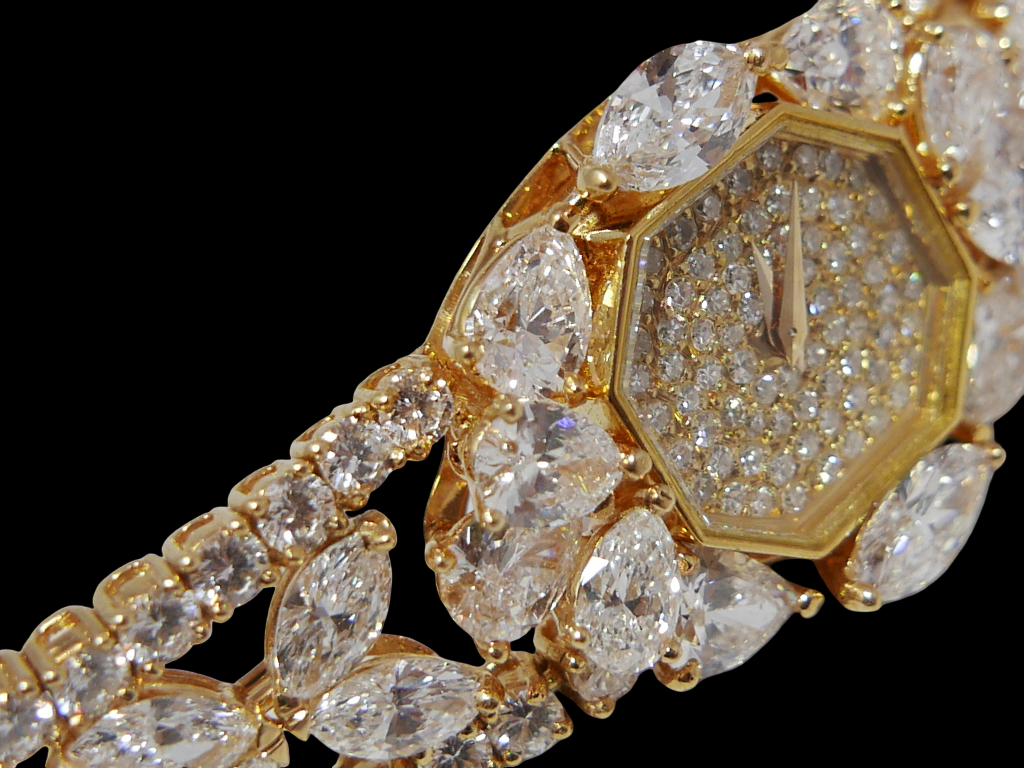 Vacheron Constantin Ladies High Jewelry Watch – 18K Yellow Gold × Marquis Diamonds – Manual-Wind – Rare Haute Joaillerie
