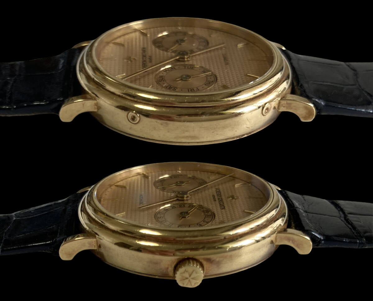 Vacheron Constantin Day-Date Ref. 47008/000J-3 · 18K Yellow Gold · Champagne Guilloché Dial · Automatic Men’s Watch (Excellent)