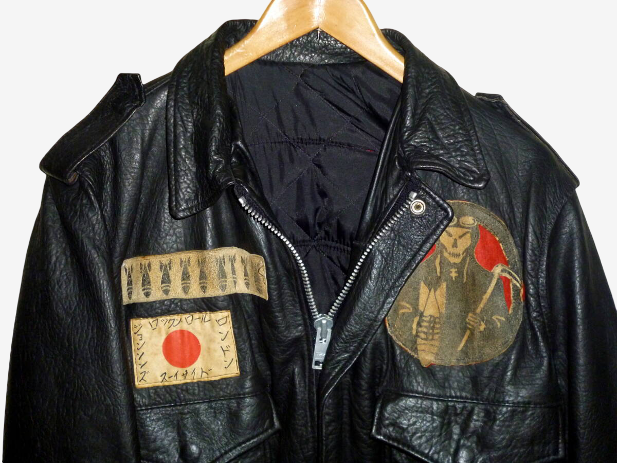 Vintage 1982 Johnsons La Rocka Sky Bandit Leather Flying Jacket King’s Road London Rare