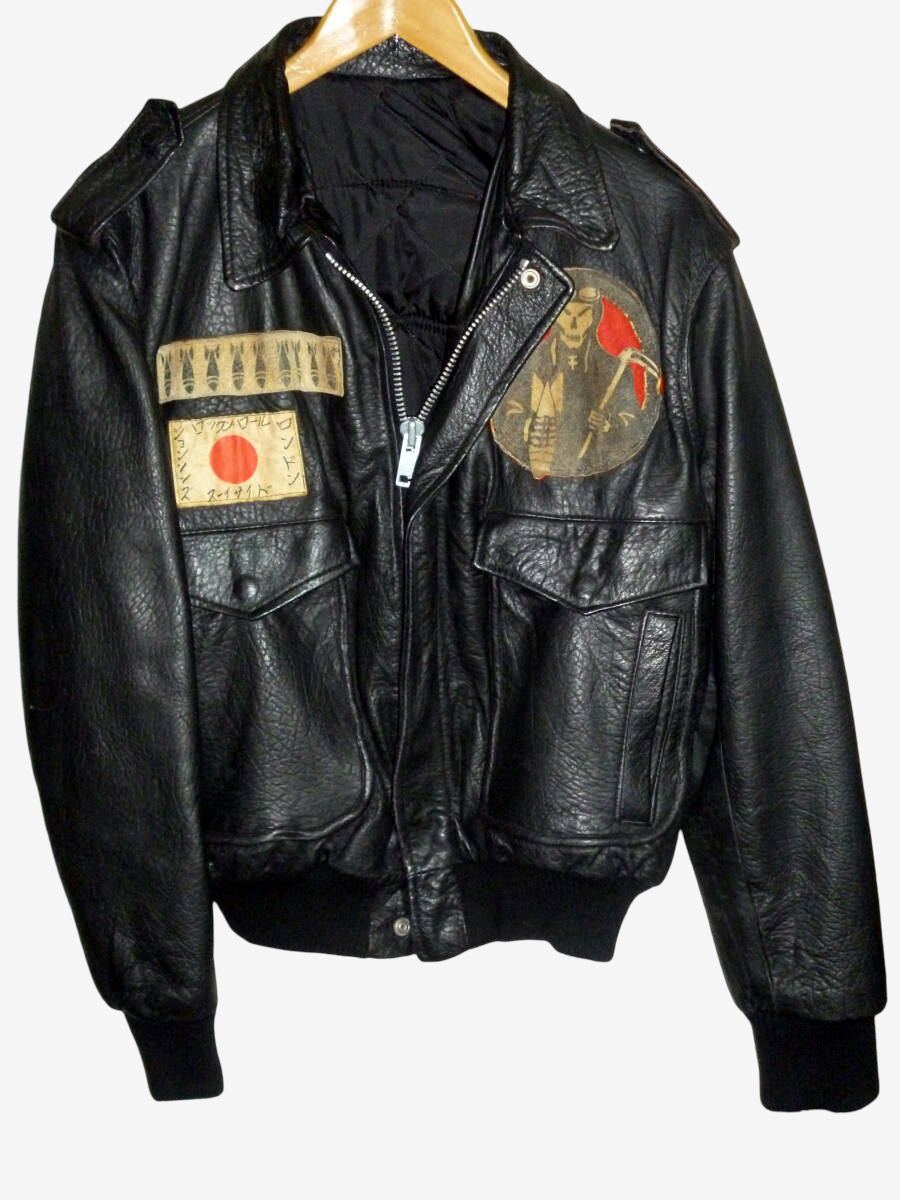 Vintage 1982 Johnsons La Rocka Sky Bandit Leather Flying Jacket King’s Road London Rare