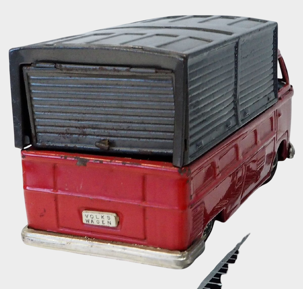 Vintage Bandai VW Type 2 Tin Truck Japan Showa Era Friction Toy Commercial Vehicle