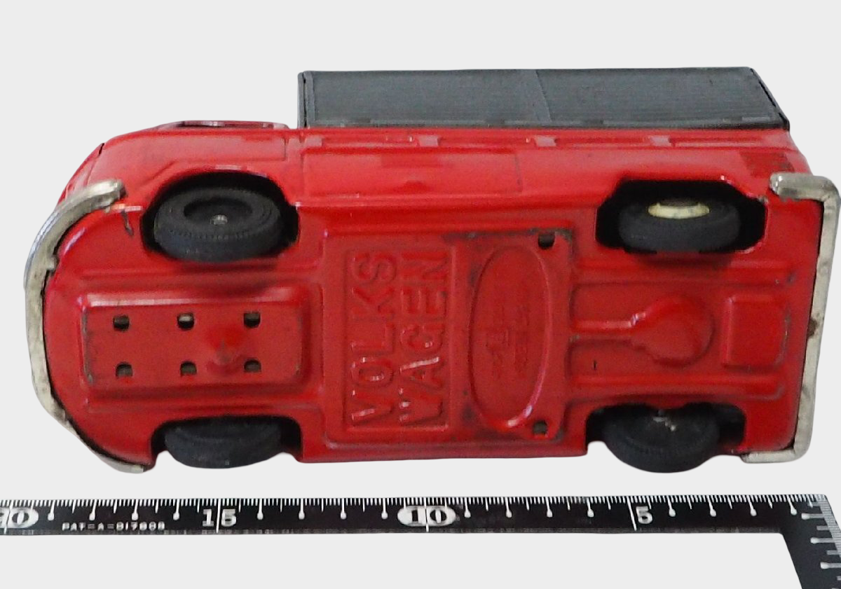 Vintage Bandai VW Type 2 Tin Truck Japan Showa Era Friction Toy Commercial Vehicle