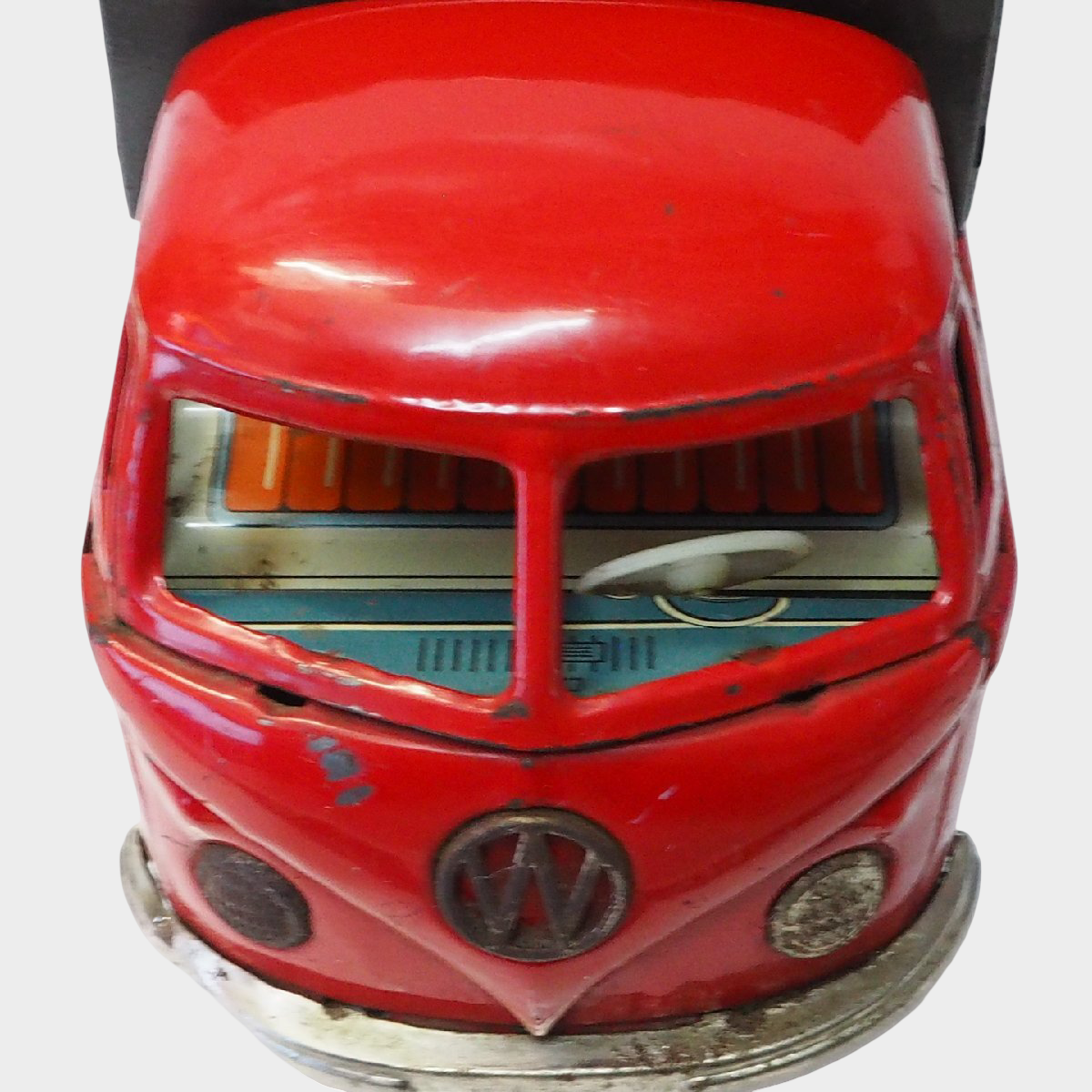Vintage Bandai VW Type 2 Tin Truck Japan Showa Era Friction Toy Commercial Vehicle