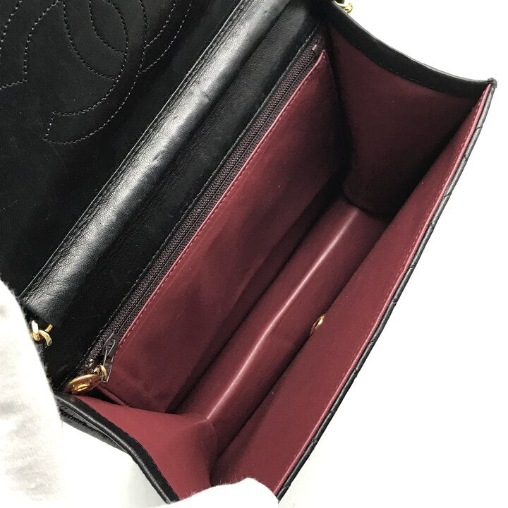 Vintage Chanel Matelasse 22 Black Lambskin Single Flap Chain Shoulder Bag
