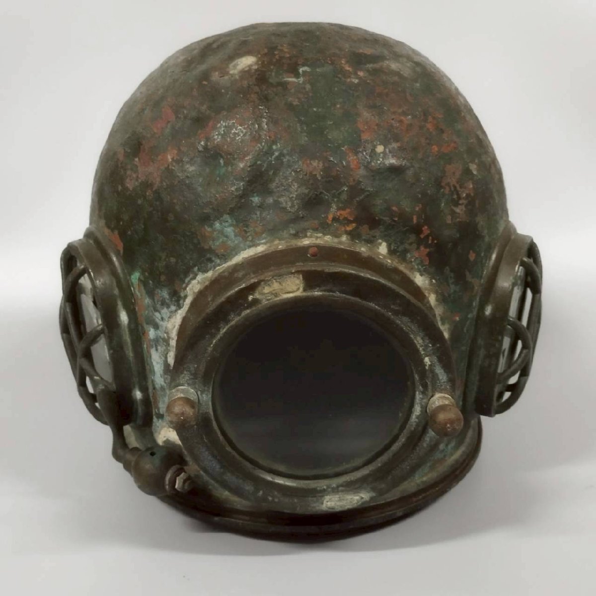 Vintage Diving Helmet Brass Tone Maritime Salvage Relic Industrial Nautical Display