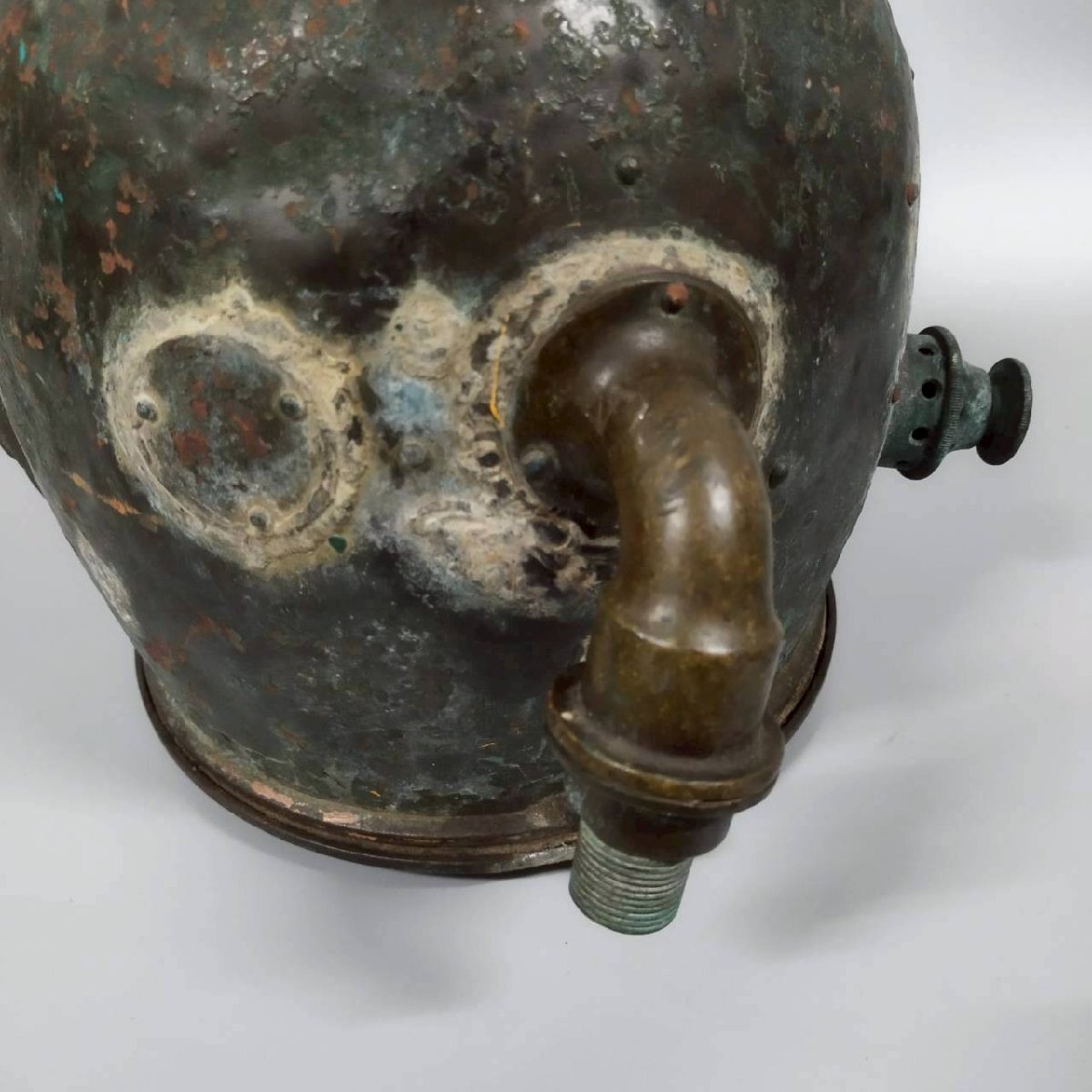 Vintage Diving Helmet Brass Tone Maritime Salvage Relic Industrial Nautical Display