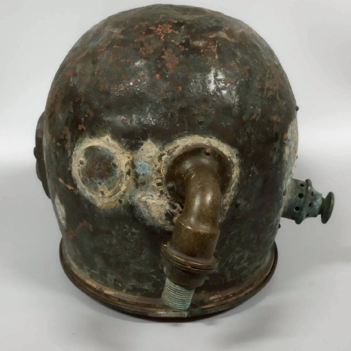 Vintage Diving Helmet Brass Tone Maritime Salvage Relic Industrial Nautical Display