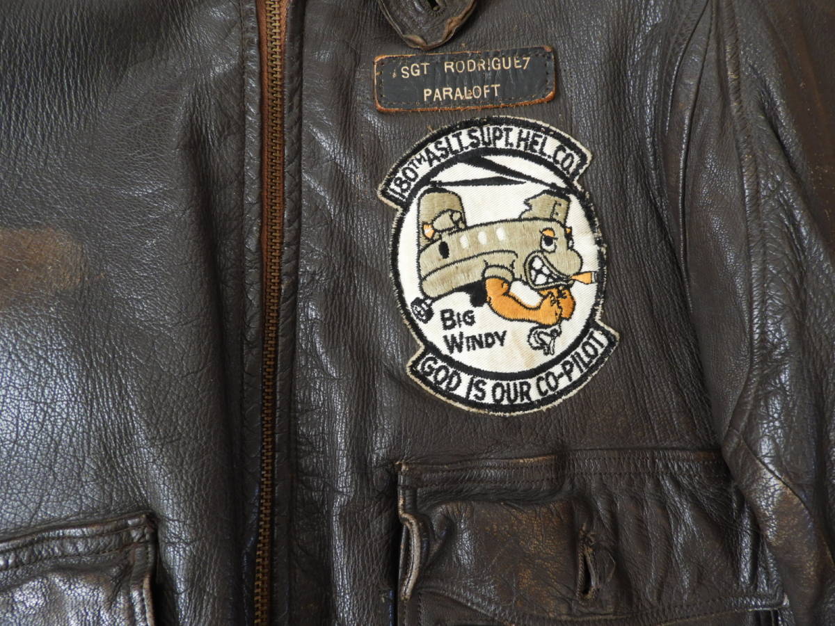Vintage G-1 Flight Jacket Foster Sportswear Back Painted US Navy Leather Jacket Flag Patch
