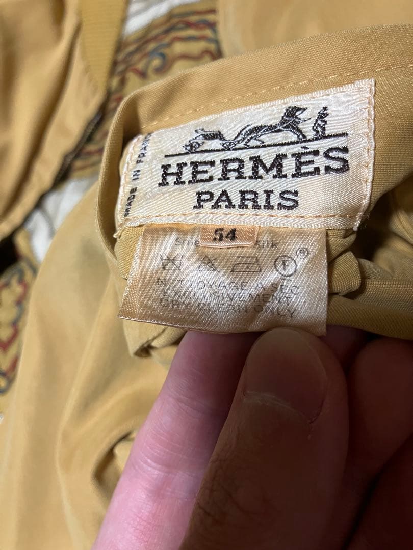 Vintage Hermès 90s Reversible Silk Bomber Olive Equestrian Print XL France