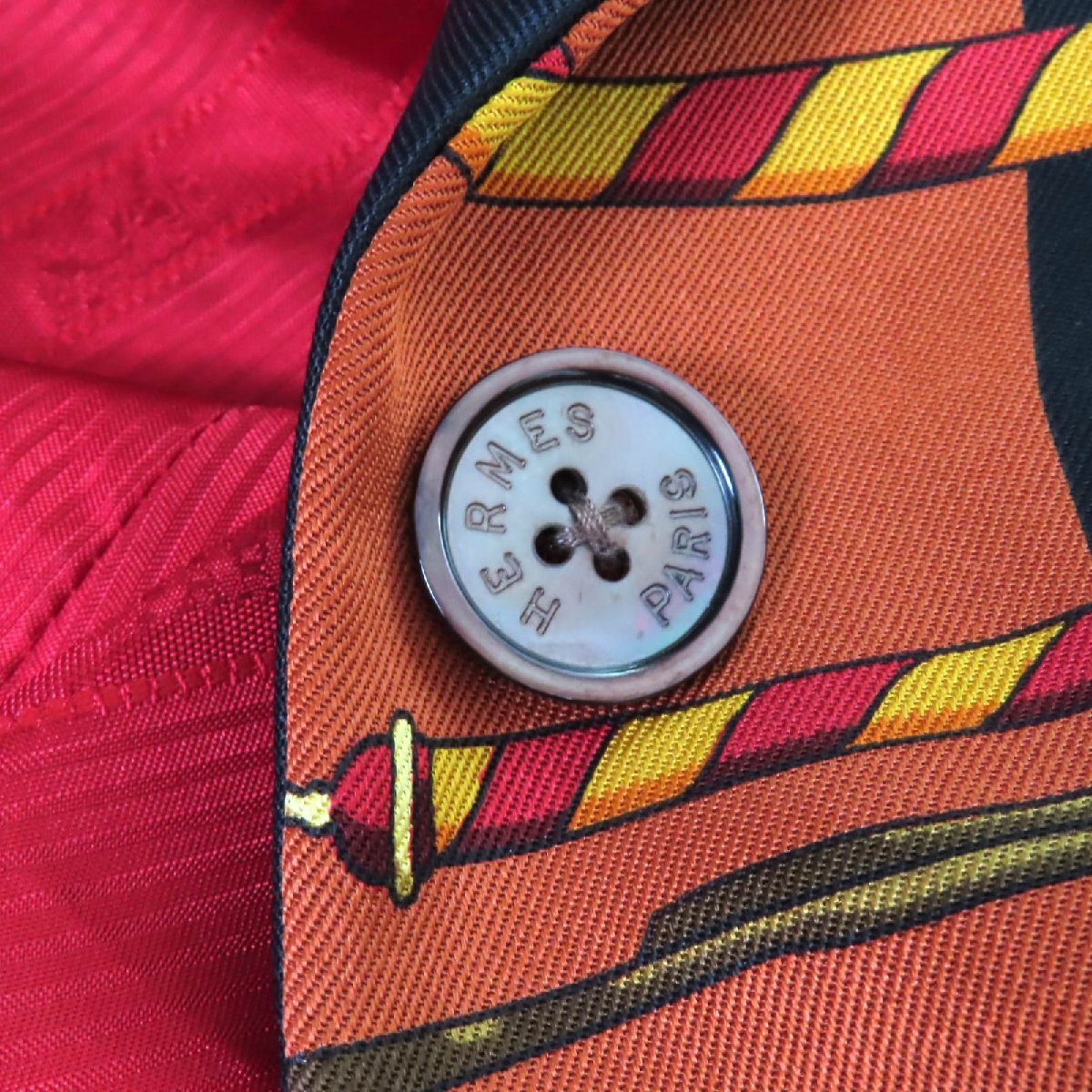 Vintage Hermès LE CARNAVAL DE VENISE Silk Blazer Venetian Carnival Print Size 40