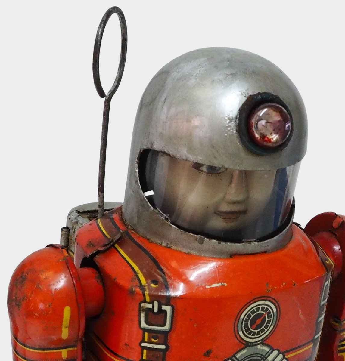 Masudaya Space Man Electric Walking Tin Astronaut Robot – Showa Era Japanese Sci-Fi Tin Toy, Rare Battery-Powered Model