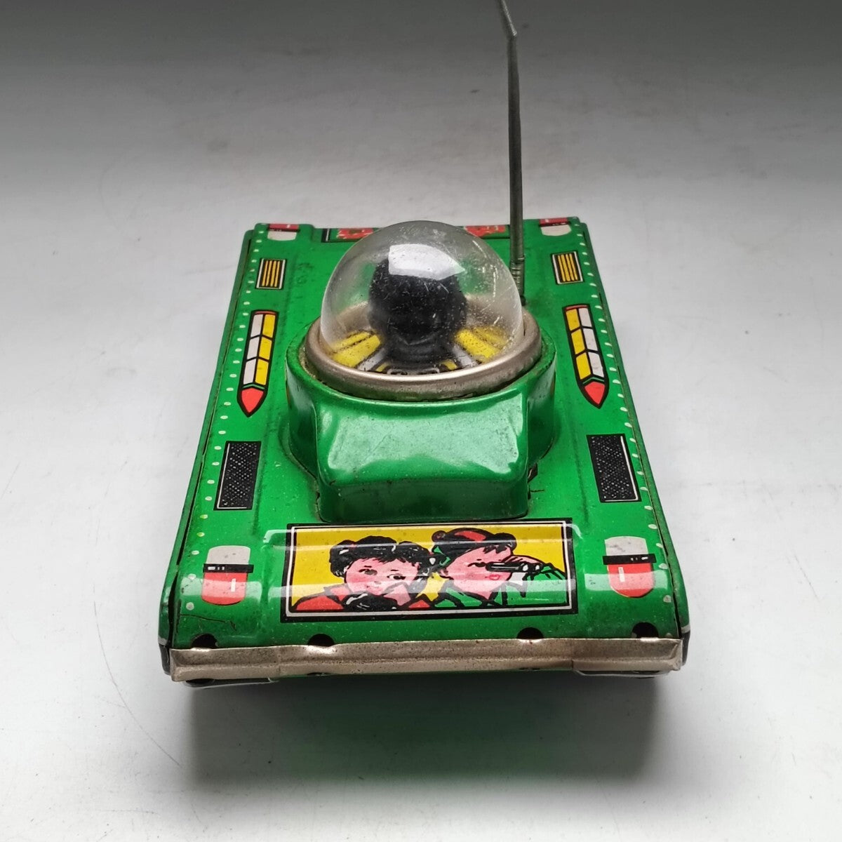 Vintage Japanese Tin Friction Tank Toy with Spark Action, 1950s