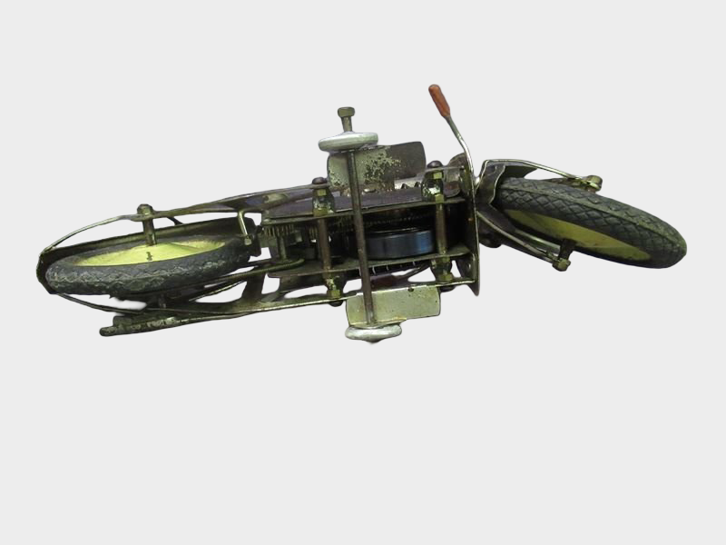 Vintage Japanese Tin Indian Motorcycle Toy Japan Prewar Style Boxed 27cm Wind-Up