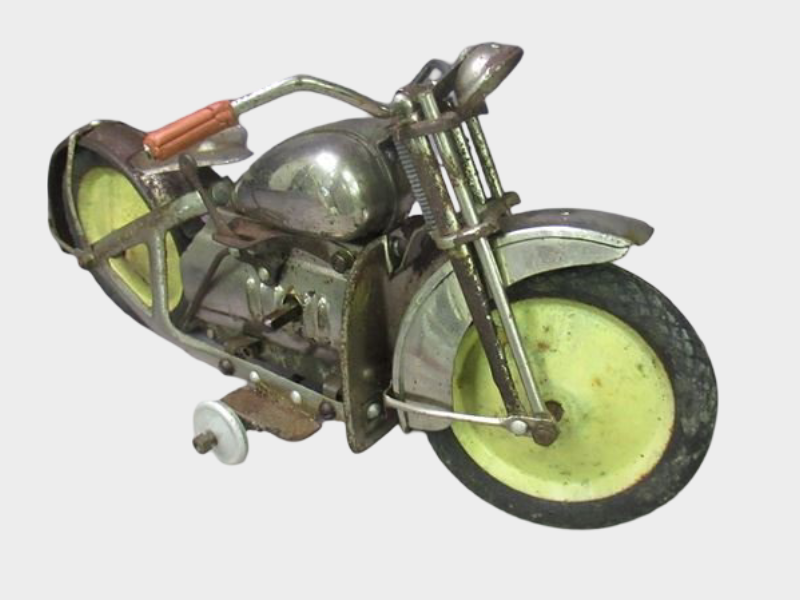 Vintage Japanese Tin Indian Motorcycle Toy Japan Prewar Style Boxed 27cm Wind-Up