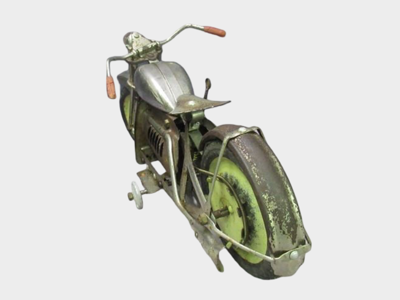 Vintage Japanese Tin Indian Motorcycle Toy Japan Prewar Style Boxed 27cm Wind-Up