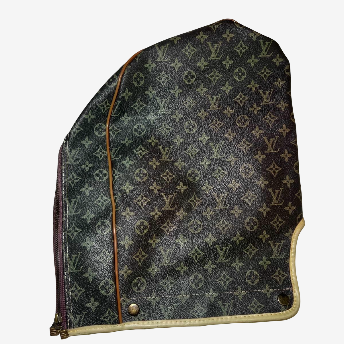 Louis Vuitton Vintage Monogram Golf Caddy Bag, Patinated Vachetta Leather, with Hood & Shoulder Strap