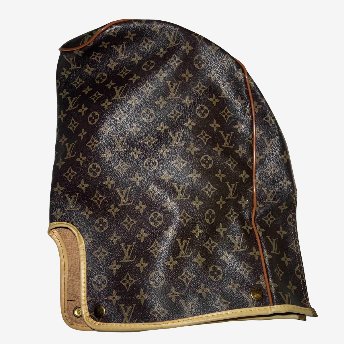 Louis Vuitton Vintage Monogram Golf Caddy Bag, Patinated Vachetta Leather, with Hood & Shoulder Strap