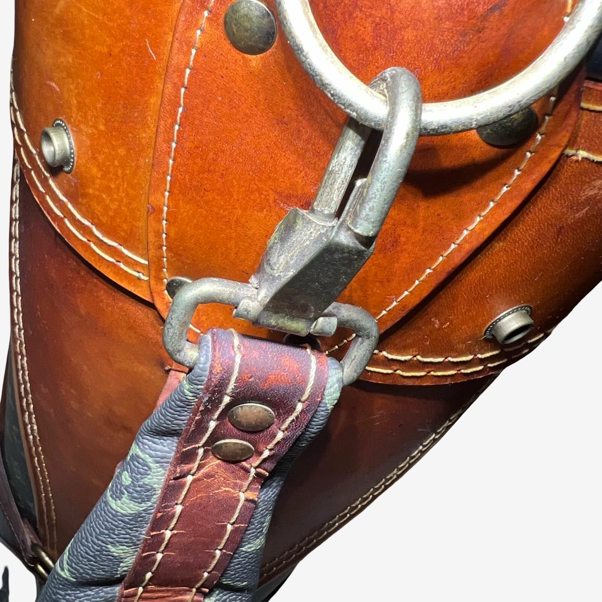 Louis Vuitton Vintage Monogram Golf Caddy Bag, Patinated Vachetta Leather, with Hood & Shoulder Strap