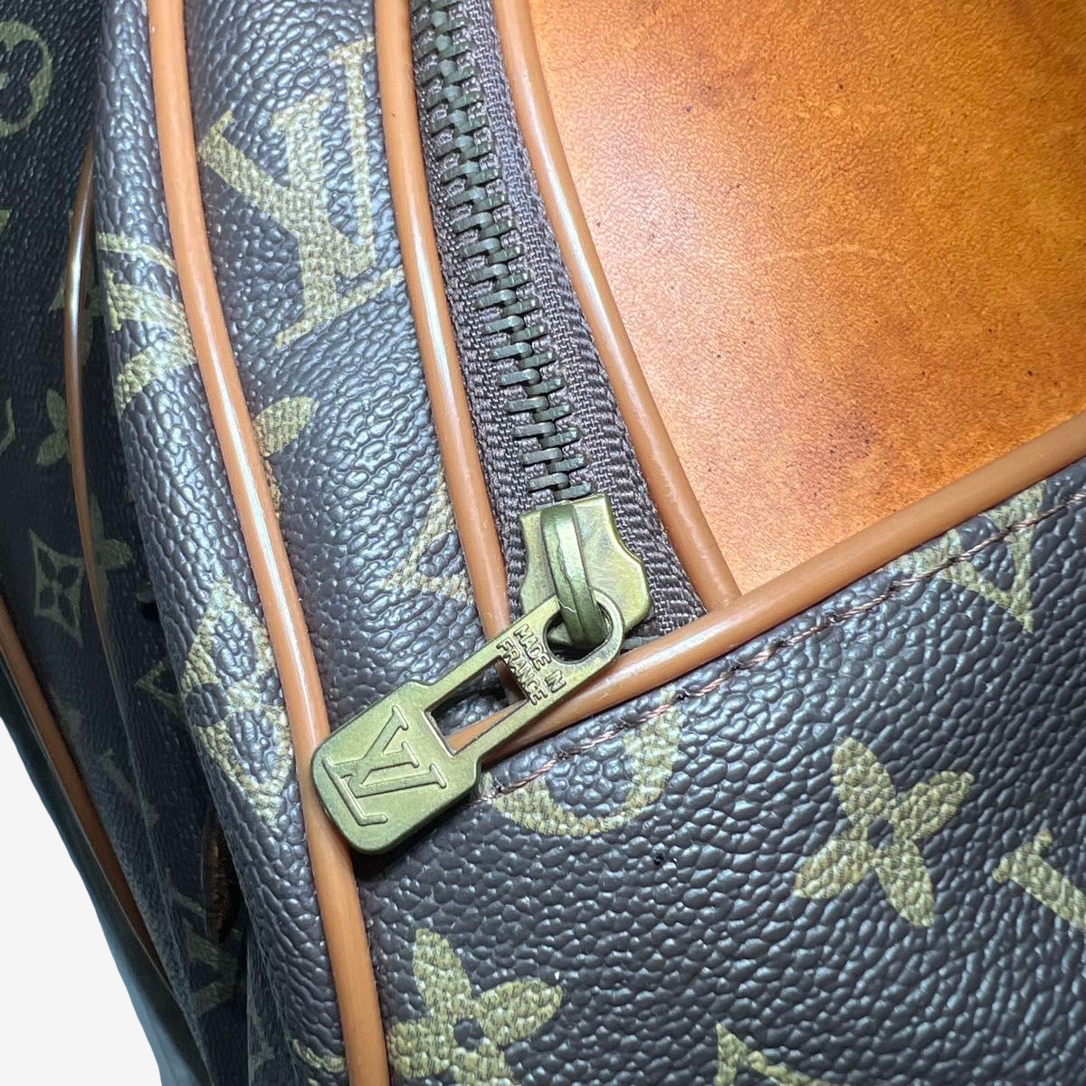 Louis Vuitton Vintage Monogram Golf Caddy Bag, Patinated Vachetta Leather, with Hood & Shoulder Strap