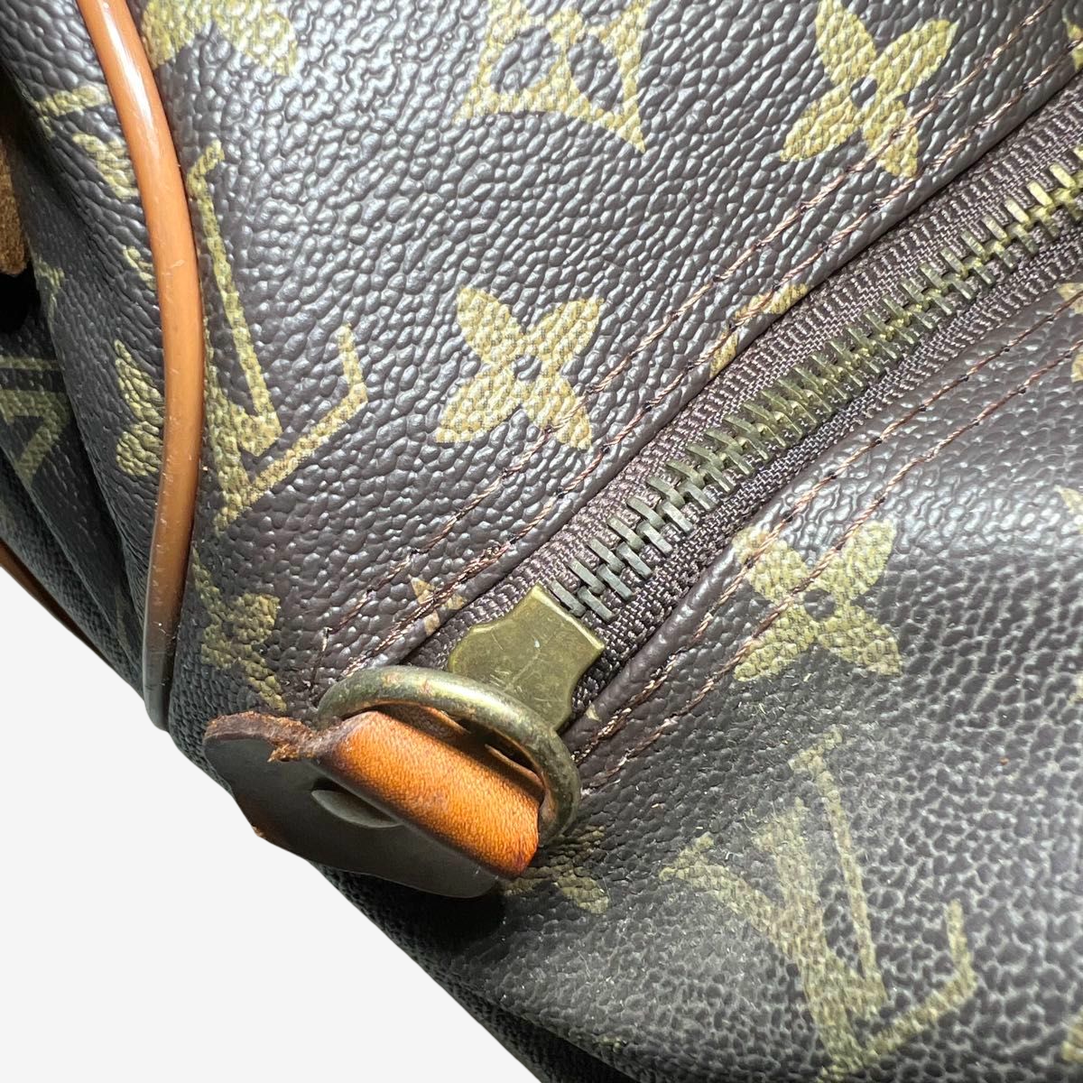 Louis Vuitton Vintage Monogram Golf Caddy Bag, Patinated Vachetta Leather, with Hood & Shoulder Strap