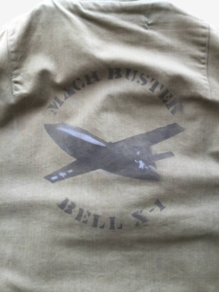 Vintage MA-1 Style Flight Jacket Jack Ridley Bell X-1 Mach Buster Custom Aviation Nylon Bomber Rare