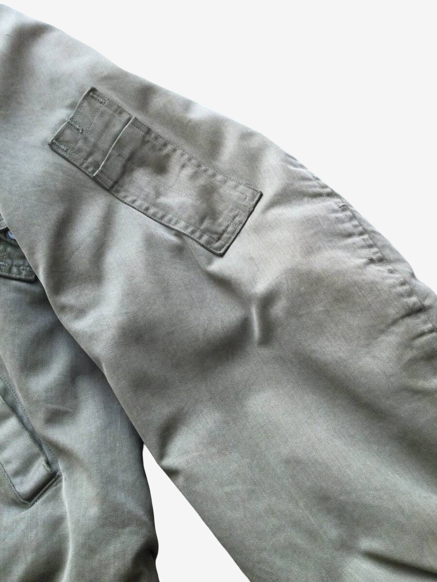 Vintage MA-1 Style Flight Jacket Jack Ridley Bell X-1 Mach Buster Custom Aviation Nylon Bomber Rare