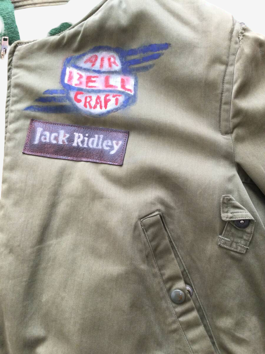Vintage MA-1 Style Flight Jacket Jack Ridley Bell X-1 Mach Buster Custom Aviation Nylon Bomber Rare