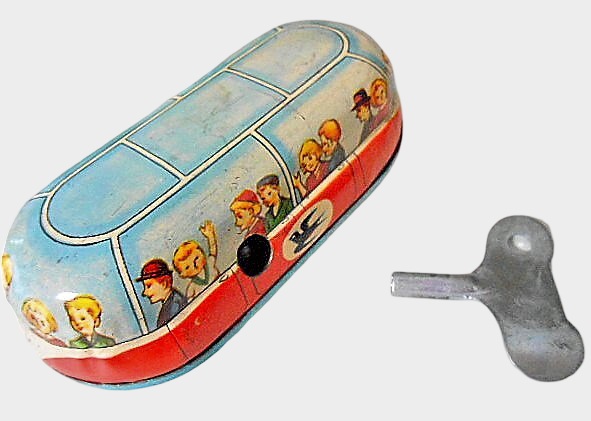 Vintage Masudaya Jet Coaster Tin Mechanical Toy Showa Era with Box Japan