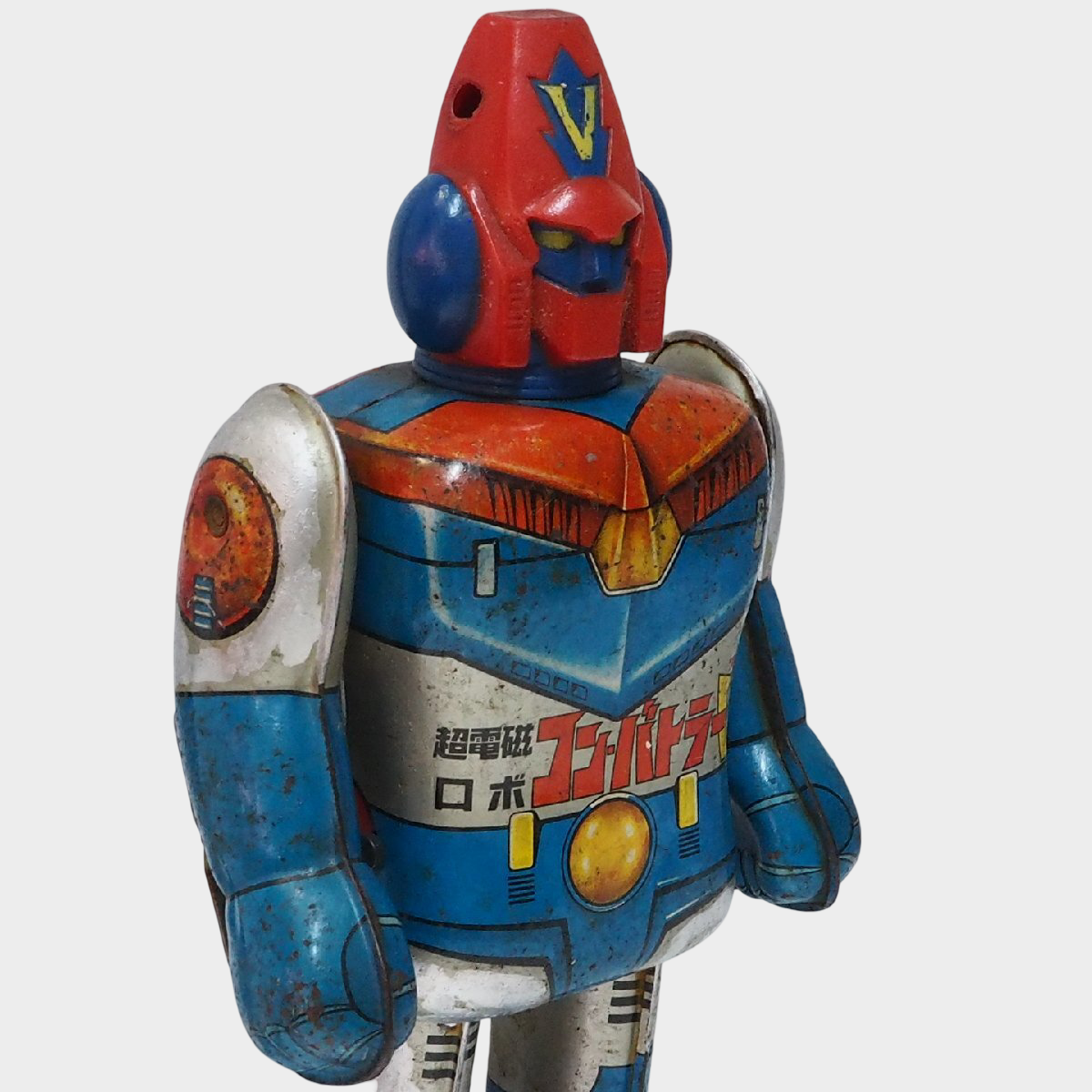 Vintage Popy Combattler V Tin Walking Robot Chodenji Robo Showa Era Japan