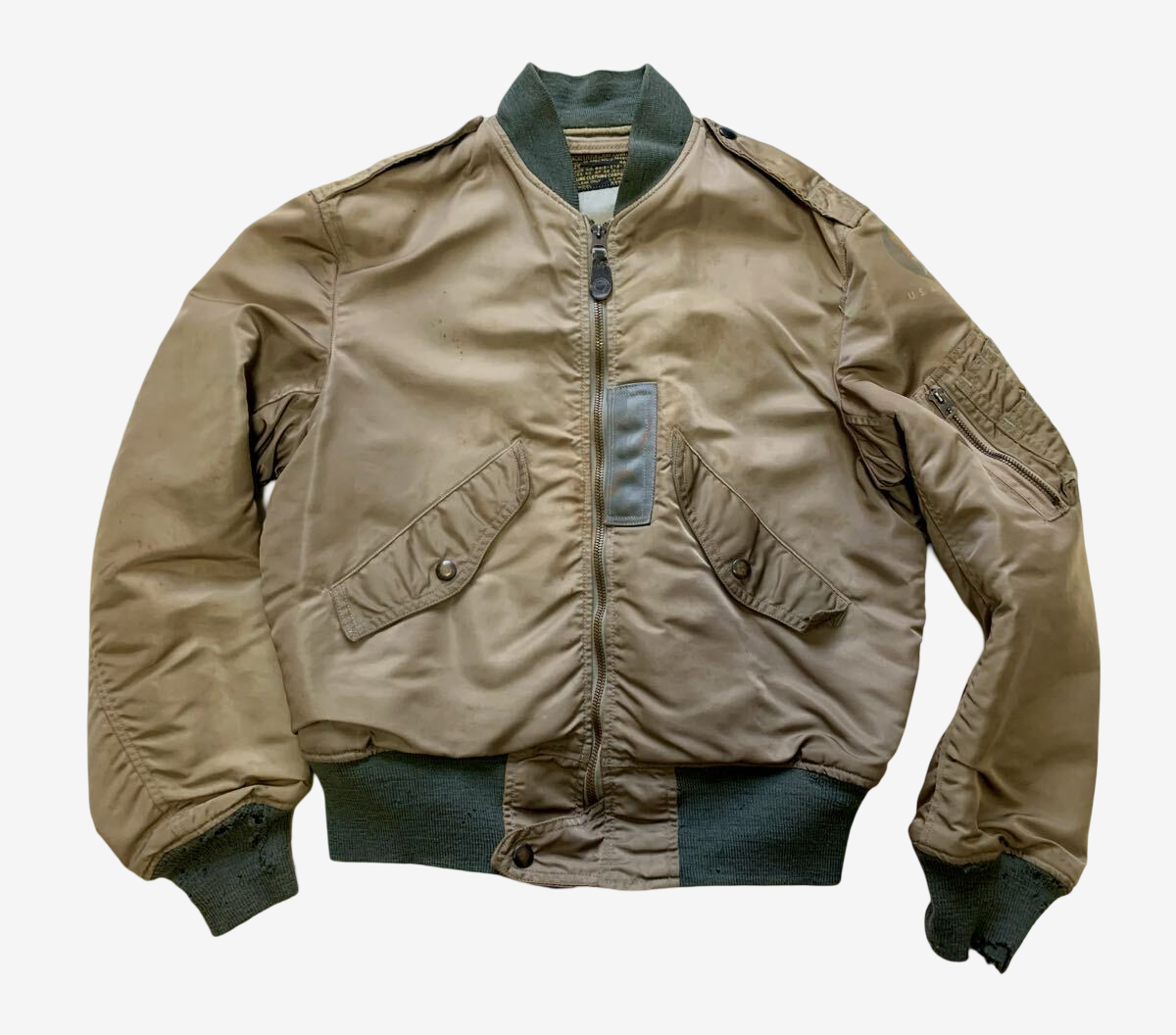 Vintage USAF L-2B Flight Jacket Skyline Clothing MIL-J-7448C Early Nylon Military Jacket Small Original