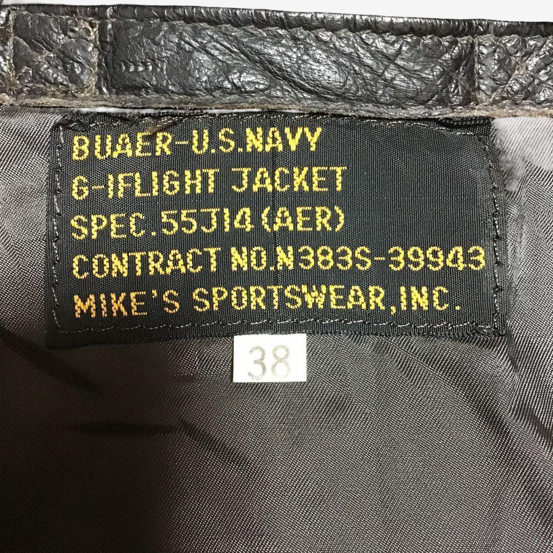Vintage USN G-1 Flight Jacket Cassie Come Home Back Painted Naval Leather Jacket Bar TALON Size 38