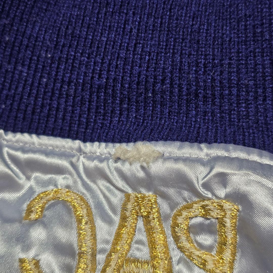 Vintage West Pac Tour Sukajan Jacket Velvet Navy 90s Japan Dragon Eagle Embroidery Rare