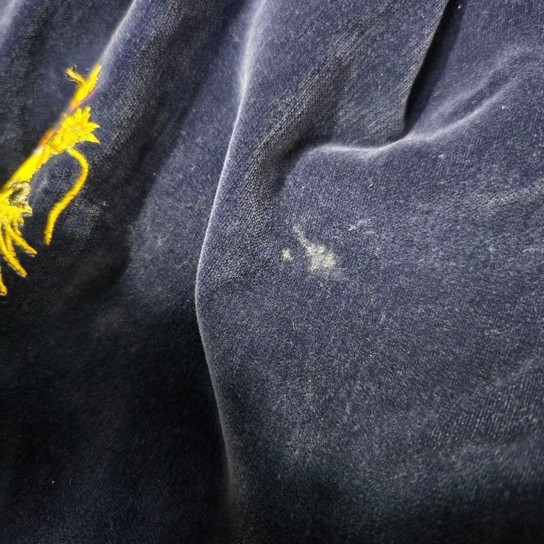 Vintage West Pac Tour Sukajan Jacket Velvet Navy 90s Japan Dragon Eagle Embroidery Rare