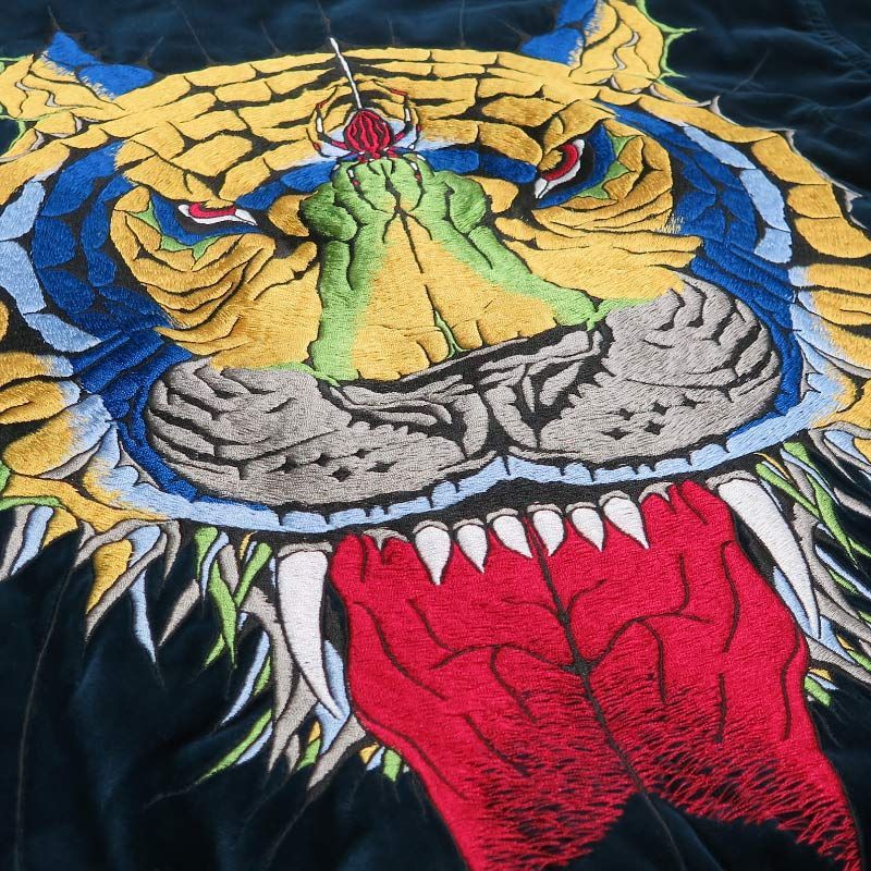 WACKO MARIA × WOLF'S HEAD Tiger Face Embroidery Reversible Ska Jacket / Sukajan