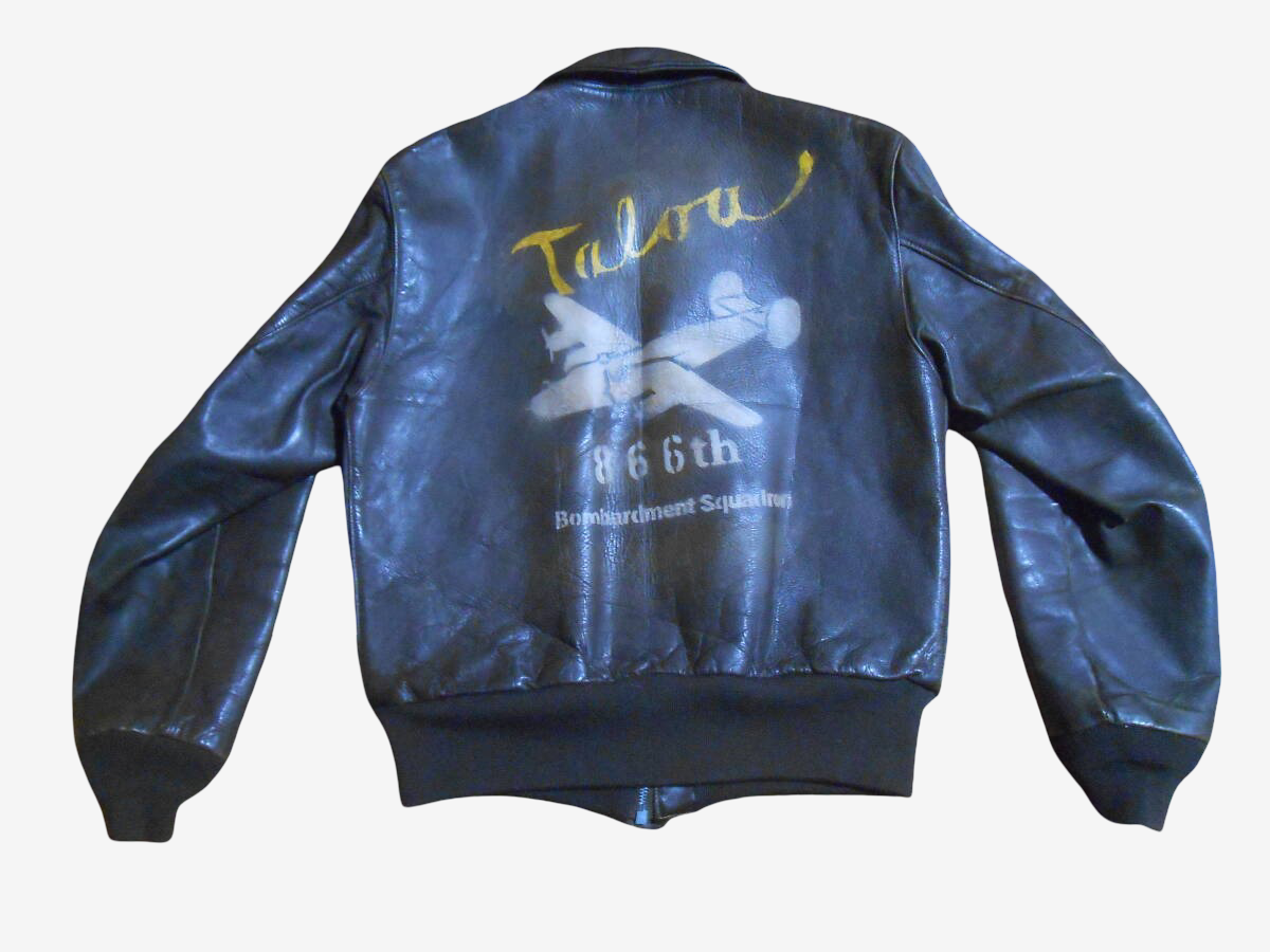 WW2 WWII A-2 Flight Jacket Star Sportswear 866th Bomb Squadron B-24 Pacific Theater Painted Back Vintage USAAF