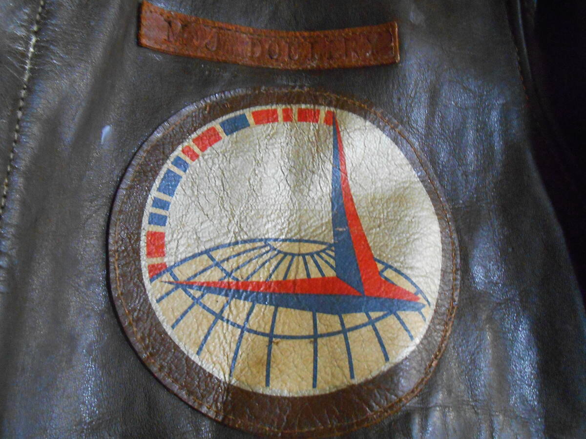 WW2 WWII A2 Flight Jacket Hump Art ATC CBI Theater Air Transport Command Vintage Leather Bomber Jacket Rare