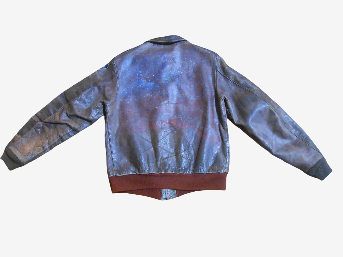 WW2 Aero A2 Flight Jacket B26 Marauder Bombardier Painted 9th Air Force Vintage USAAF Leather Jacket Rare