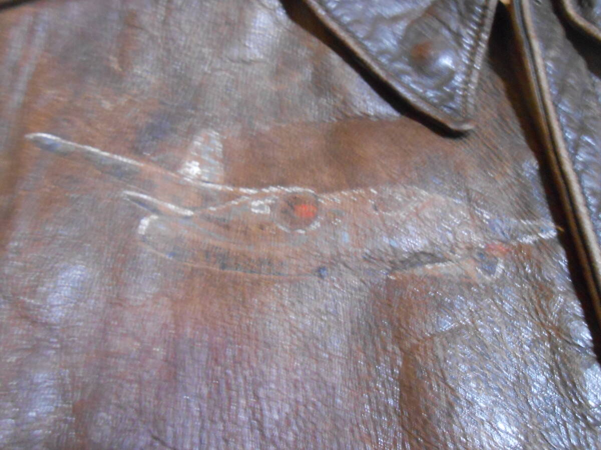 WW2 Aero A2 Flight Jacket B26 Marauder Bombardier Painted 9th Air Force Vintage USAAF Leather Jacket Rare